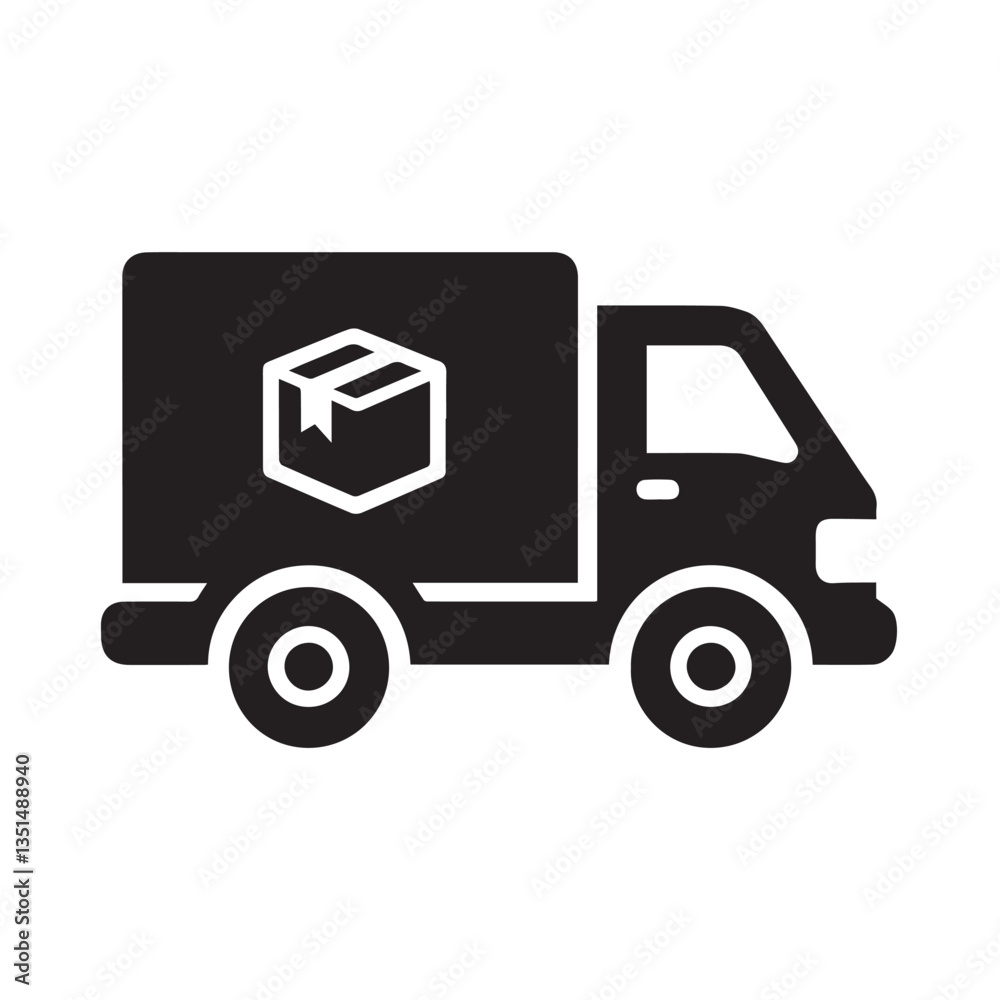 Delivery Truck with Trailer Icon Vector Illustration Delivery Truck with Trailer Icon Vector Illustration