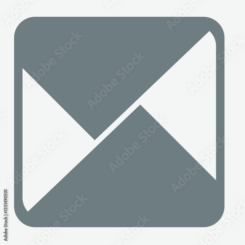 Gray mail icon representing email, communication, or message sending service. Free Download Gray mail icon representing email, communication, or message sending service. - GFXLoad