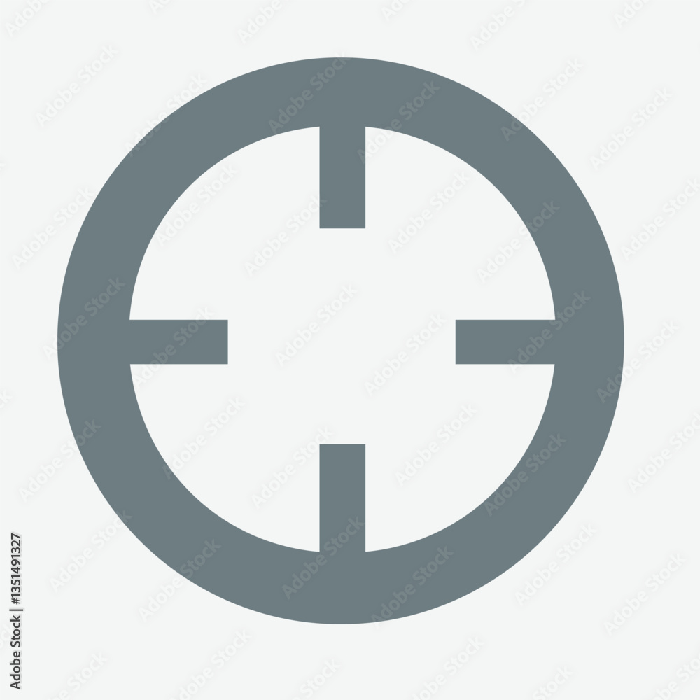 Minimalistic location icon for maps, navigation, and location-based services. Minimalistic location icon for maps, navigation, and location-based services.