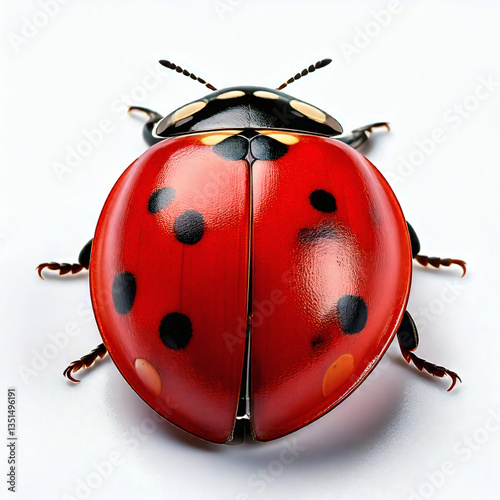 Ladybug on white background