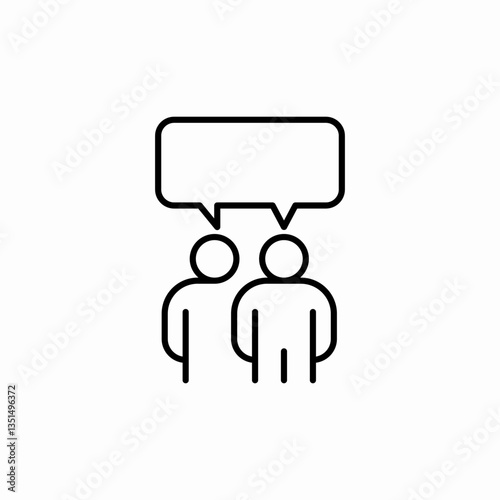 People conversation speech bubble icon vector sign