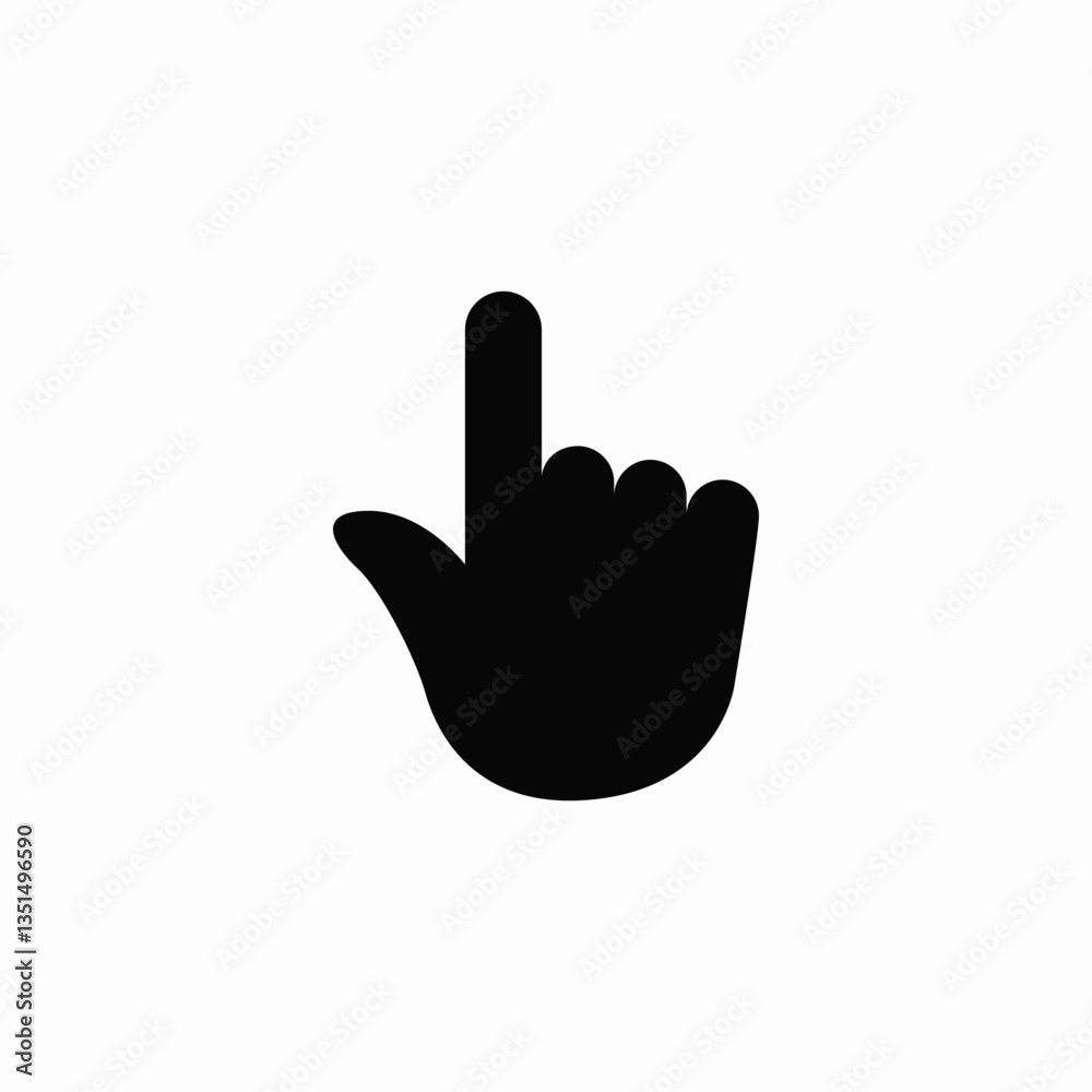 Hand click pointer touch icon vector sign Hand click pointer touch icon vector sign