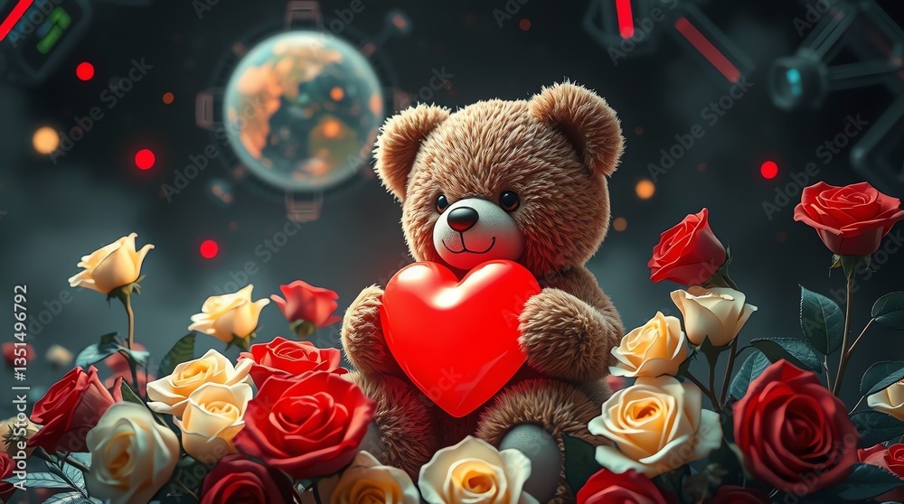 I love you, heart, Teddybär I love you, heart, Teddybär