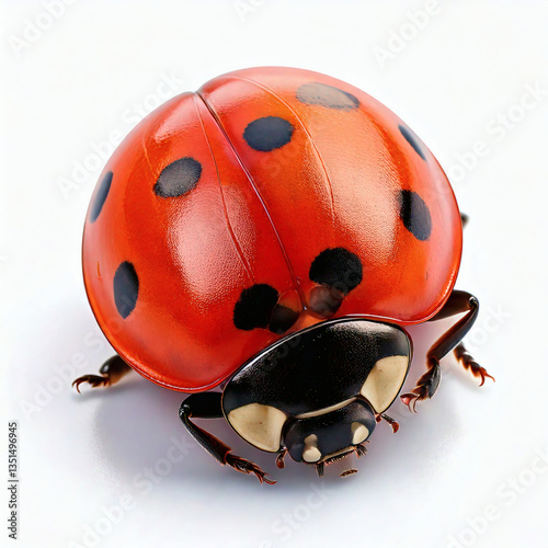 Ladybug on white background