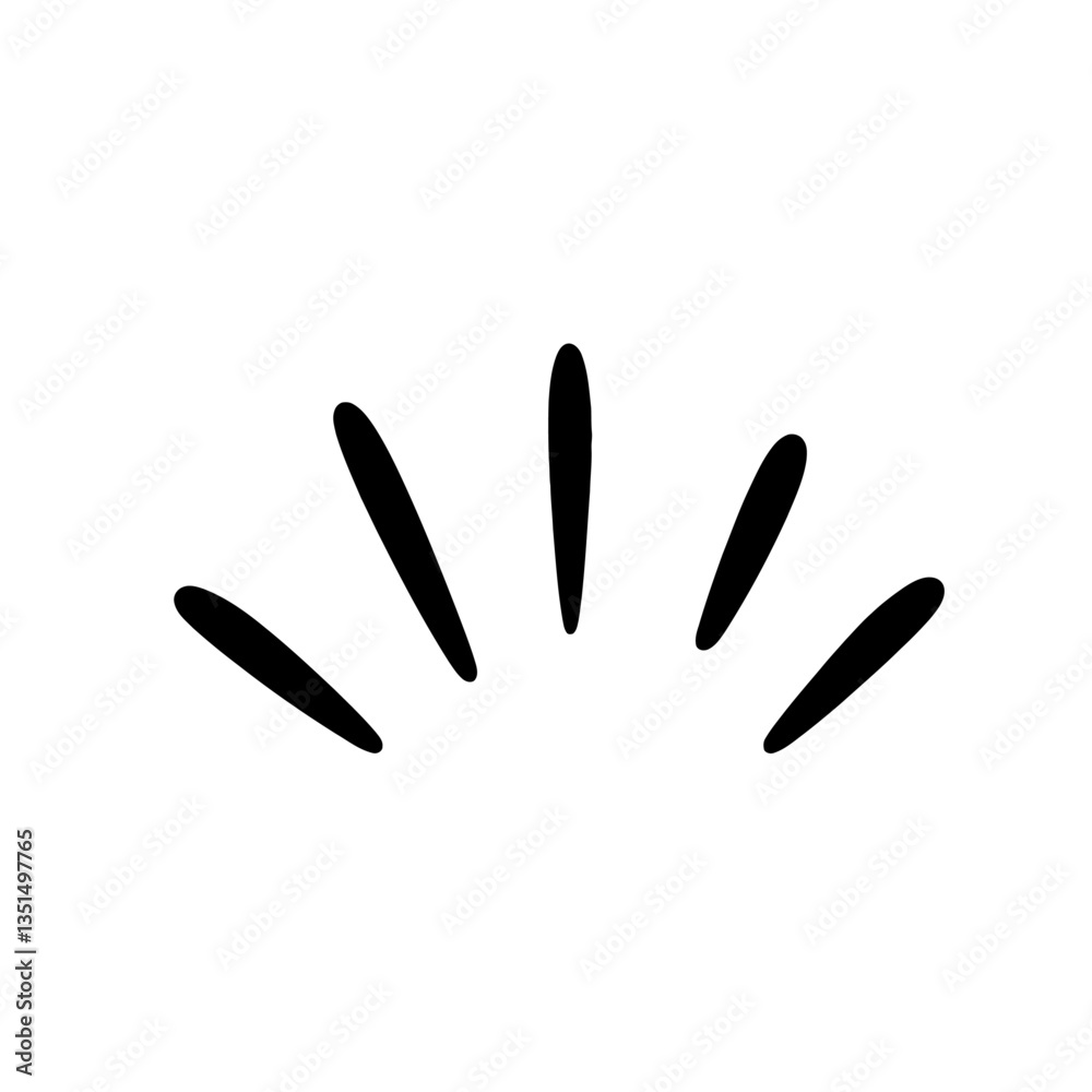 Abstract radiating lines graphic design element Abstract radiating lines graphic design element