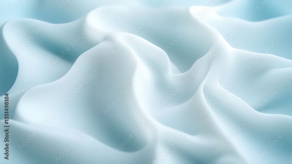 Obraz premium Soft Light Blue Fabric Drape Texture Background