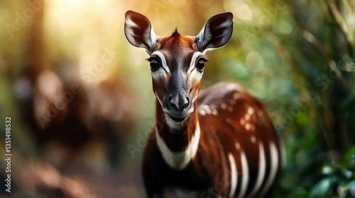 Obraz na płótnie Okapi in African Forest