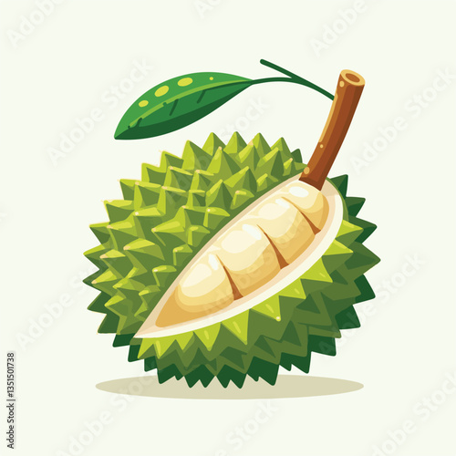 exotic, fresh, organic, durian, sweet, fruit, delicious, green, ripe, thailand, yellow, asian, white, food, king, background, isolated, smelly, nature, cut, kan yao, tropical, gold, golden, husk, mont