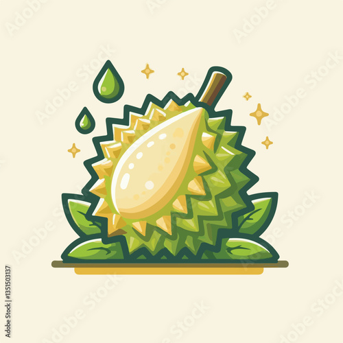 exotic, fresh, organic, durian, sweet, fruit, delicious, green, ripe, thailand, yellow, asian, white, food, king, background, isolated, smelly, nature, cut, kan yao, tropical, gold, golden, husk, mont
