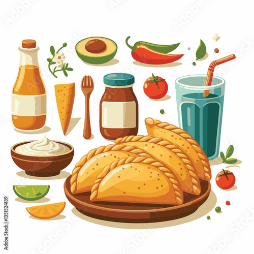 empanadas, food, traditional, pastry, meat, snack, delicious, cuisine, meal, background, homemade, stuffed, appetizer, empanada, tasty, baked, dish, dinner, fried, culture, plate, breakfast, fresh, ba