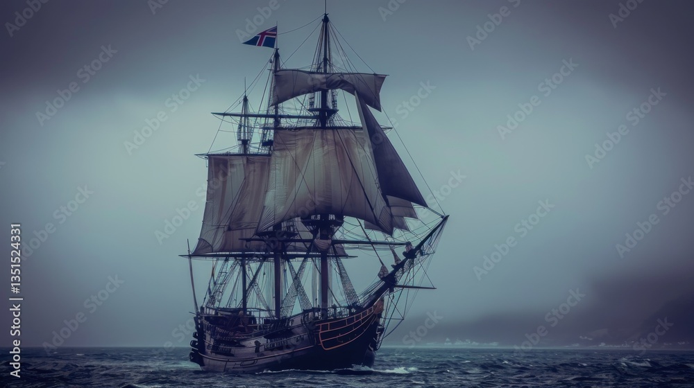 Obraz premium ships are sailing on the high seas together 