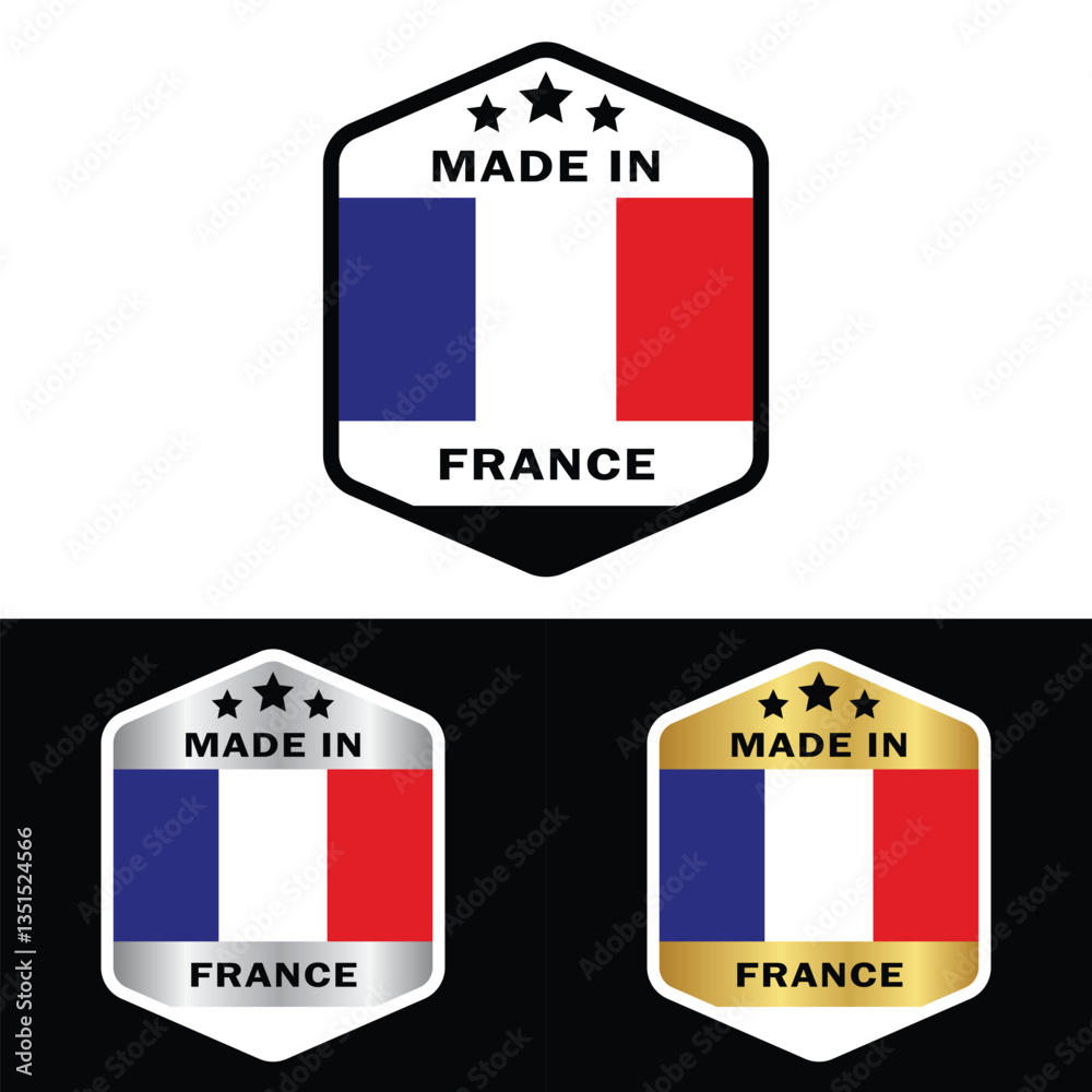 Made in France Make in France Organic Genuine Seal Tag Stamp Badge Made with Love Product of France