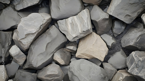 Grey and beige rocks on a beach, close-up texture. Background blurred, ideal for website backgrounds