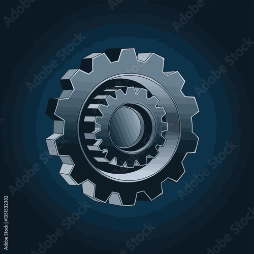 2d vector illustration colorful machine , worker and Industry and its development technology, factories and production lines icon
