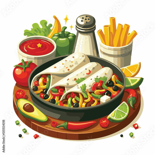 food, cuisine, mexican, meat, dinner, fajitas, lime, meal, onion, pepper, hot, tortilla, plate, spicy, delicious, lunch, healthy, chicken, table, cooking, appetizer, green, restaurant, salsa, dish, sn