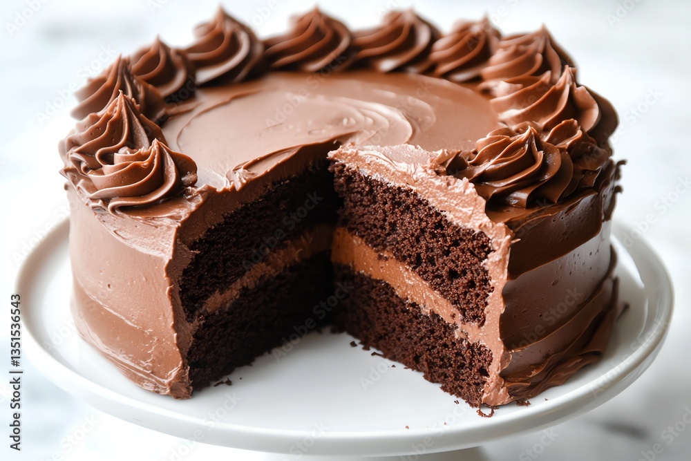 Delicious Chocolate Layer Cake with Creamy Frosting Ready to Enjoy Delicious Chocolate Layer Cake with Creamy Frosting Ready to Enjoy