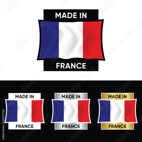 Made in France Make in France Organic Genuine Seal Tag Stamp Badge Made with Love Product of France
