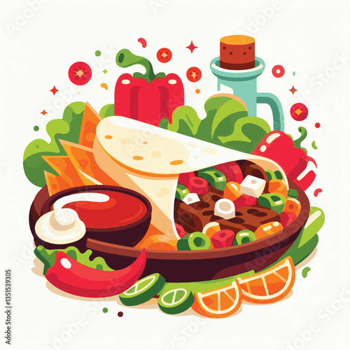 food, cuisine, mexican, meat, dinner, fajitas, lime, meal, onion, pepper, hot, tortilla, plate, spicy, delicious, lunch, healthy, chicken, table, cooking, appetizer, green, restaurant, salsa, dish, sn