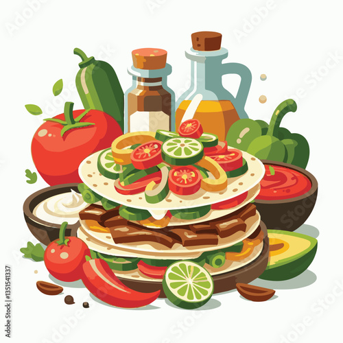 food, cuisine, mexican, meat, dinner, fajitas, lime, meal, onion, pepper, hot, tortilla, plate, spicy, delicious, lunch, healthy, chicken, table, cooking, appetizer, green, restaurant, salsa, dish, sn