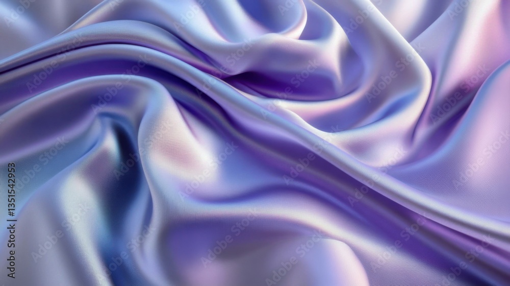 Obraz premium Luxurious purple satin fabric creates an elegant and flowing texture in soft folds for fashion and design applications