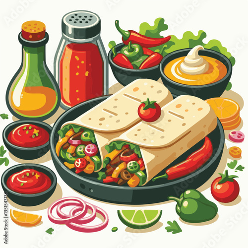 food, cuisine, mexican, meat, dinner, fajitas, lime, meal, onion, pepper, hot, tortilla, plate, spicy, delicious, lunch, healthy, chicken, table, cooking, appetizer, green, restaurant, salsa, dish, sn