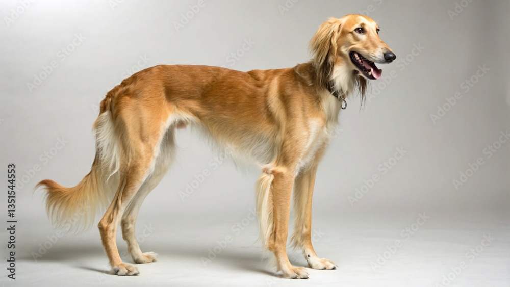 Fototapeta premium Goberian in full view on studio background