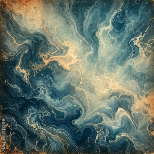 old blue paper background with marbled vintage texture in elegant website or textured paper design