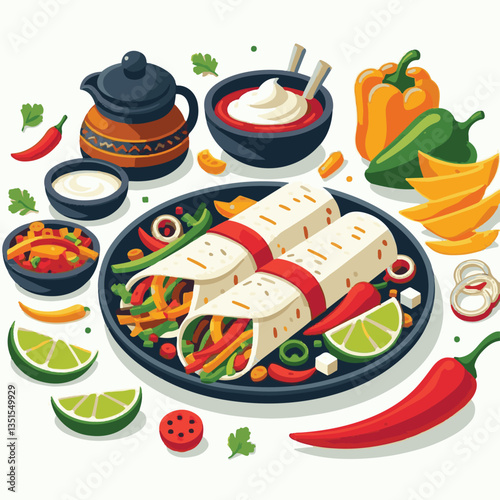 food, cuisine, mexican, meat, dinner, fajitas, lime, meal, onion, pepper, hot, tortilla, plate, spicy, delicious, lunch, healthy, chicken, table, cooking, appetizer, green, restaurant, salsa, dish, sn
