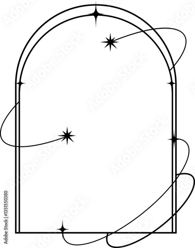 Minimalist aesthetic line frame