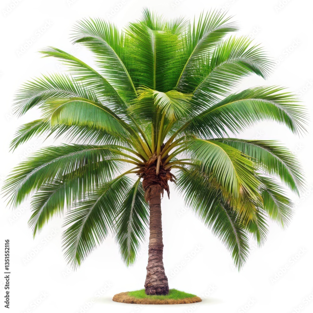 Obraz premium A close up of a date palm tree, hyperdetailed illustration, shot of a highly detailed with potted palm tree.