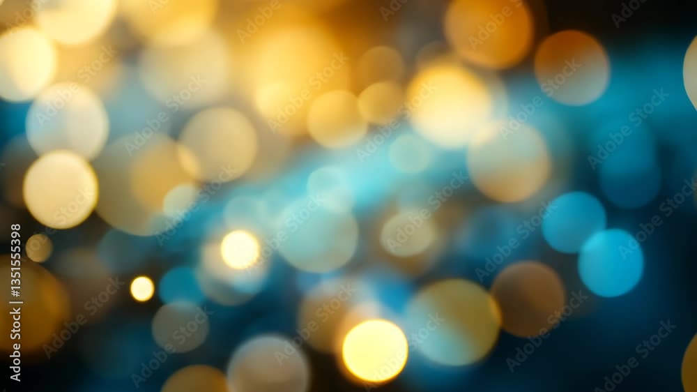 Abstract Bokeh Background of Glowing Gold and Teal Circles on Dark Backdrop with Dreamy Defocused Lights Abstract Bokeh Background of Glowing Gold and Teal Circles on Dark Backdrop with Dreamy Defocused Lights