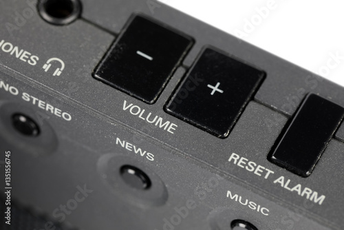 Detail of small portable radio receiver