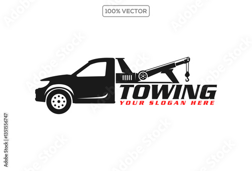 towing company logo vector template illustration