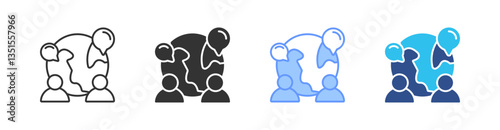 Geographic Multi Style Icon Set Vector 