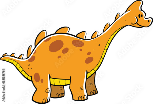 orange friendly dinosaur