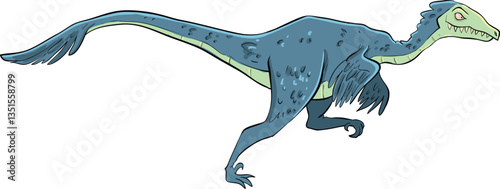 predatore feathered dinosaur running