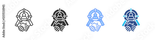 Target Market Multi Style Icon Set Vector 