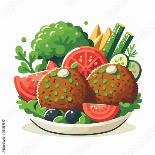 falafel, vegetarian, snack, background, vegan, food, meal, healthy, vegetable, fried, traditional, lunch, dinner, chickpea, diet, cuisine, arabic, dish, closeup, brown, ball, homemade, cooking, sauce,
