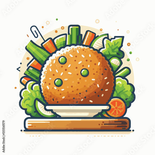 falafel, vegetarian, snack, background, vegan, food, meal, healthy, vegetable, fried, traditional, lunch, dinner, chickpea, diet, cuisine, arabic, dish, closeup, brown, ball, homemade, cooking, sauce,
