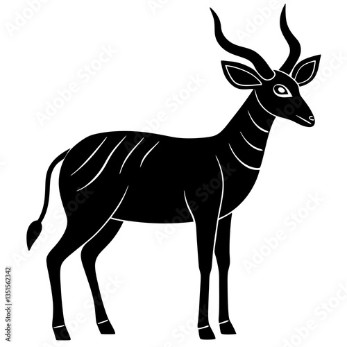 antelope silhouette vector