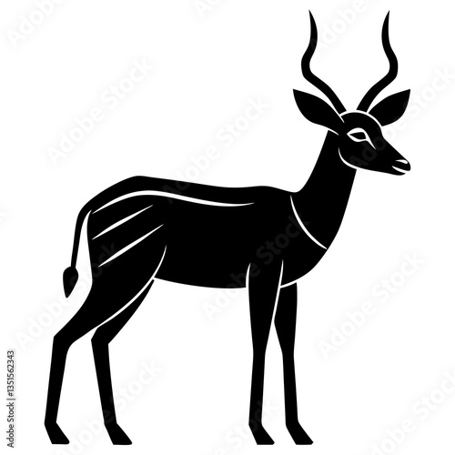 antelope silhouette vector