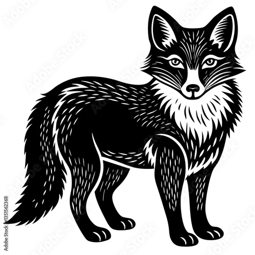 arctic fox vector illustration