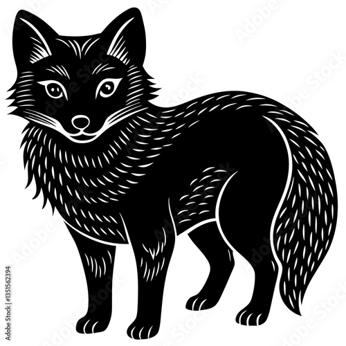 arctic fox vector illustration