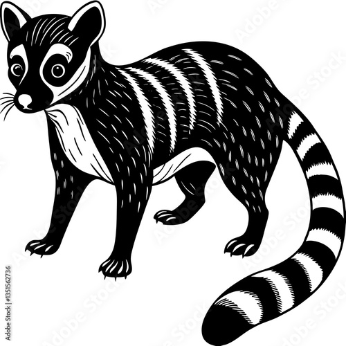 black and white banded palm civet