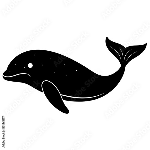 vector illustration of a beluga whale fish