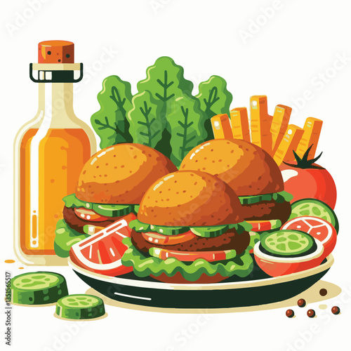 falafel, vegetarian, snack, background, vegan, food, meal, healthy, vegetable, fried, traditional, lunch, dinner, chickpea, diet, cuisine, arabic, dish, closeup, brown, ball, homemade, cooking, sauce,