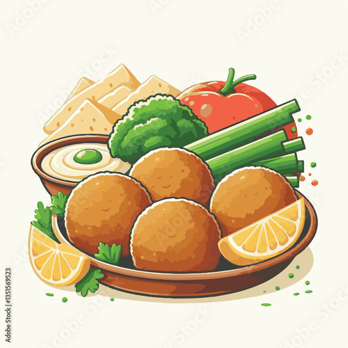falafel, vegetarian, snack, background, vegan, food, meal, healthy, vegetable, fried, traditional, lunch, dinner, chickpea, diet, cuisine, arabic, dish, closeup, brown, ball, homemade, cooking, sauce,