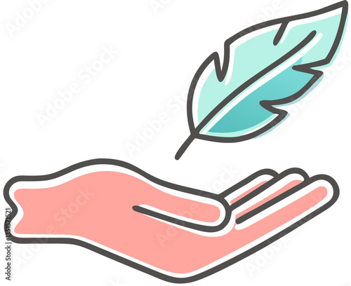 Goosebumps on the palms, gentle to the touch vector