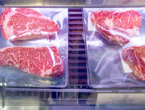 meat counter in a grocery store