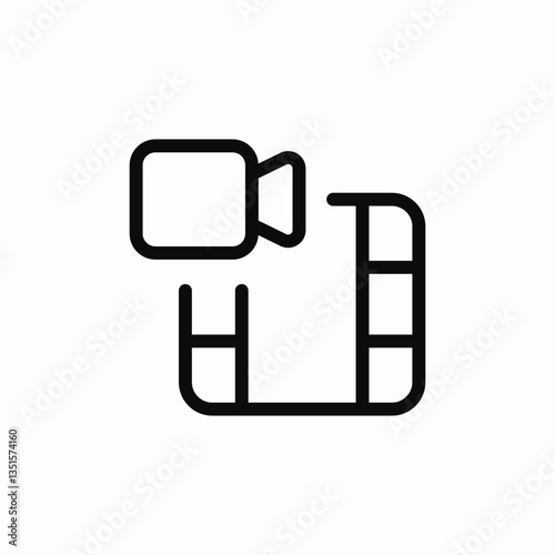 video camera videotape icon vector sign